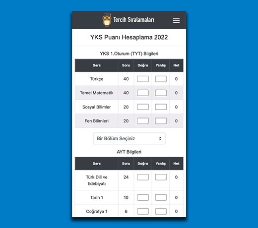 yks puanı hesaplama görseli